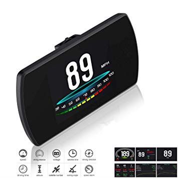 Upgrade T800 Universal Car HUD Head Up Display Digital GPS Speedometer with Compass Speedup Test Brake Test Overspeed Alarm 4.3" HD LCD Display for All Vehicle (GPS Model)