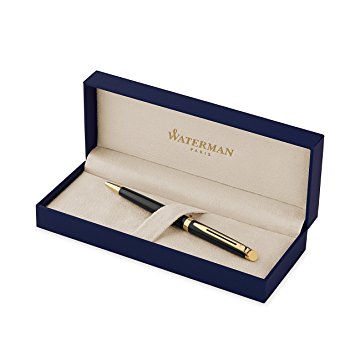 Waterman Hemisphere Black with Golden Trim, Ballpoint pen with Medium Blue refill (S0920670)