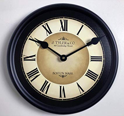 Galway Black Wall Clock, Available in 8 Sizes, Most Sizes Ship The Next Business Day, Whisper Quiet.