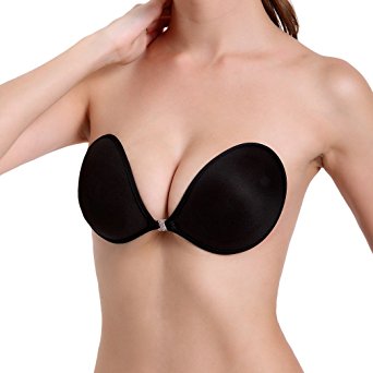 Womens Ladies Sexy Reusable Invisible Magic Strapless Self Adhesive Push-up Bra Stick On Gel Backless Silicone Bras