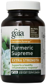 Gaia Herbs Turmeric Supreme Extra Strength 120 Liquid Phyto-Capsules Capsules