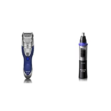 Panasonic Cordless Men's Beard Trimmer With Rechargeable Battery and Nose Hair Trimmer and Ear Hair Trimmer