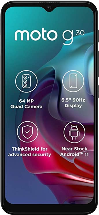 MOTOROLA G30 (Dark Pearl, 4GB RAM, 64GB Storage)