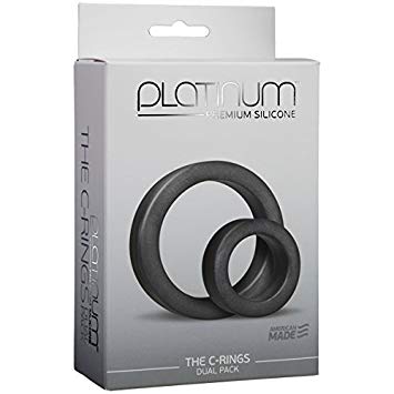 Doc Johnson Platinum Silicone The C-ring, Charcoal