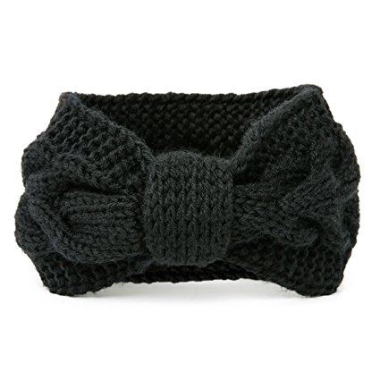 NISHAER Women's Chunky Cable Knitted Turban Headband Ear Warmer Head Wrap
