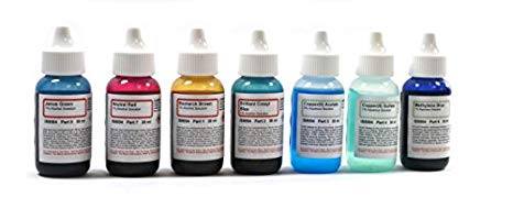 Innovating Science Microscope Stains Vital Stain Kit - 7 Bottle Set, 6 Different Stains for Microscope Slides