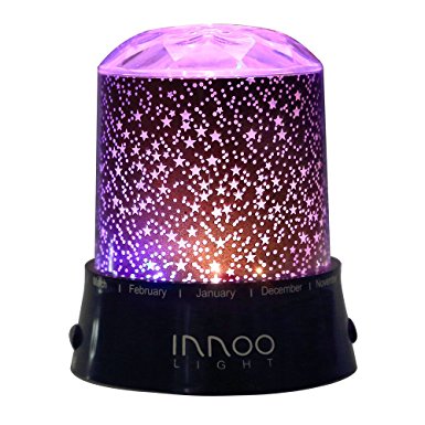 InnooLight Star Led Light Projector Baby Night Light Relaxing Mood Light for Children Kids Baby Nursery Bedroom and Christmas Gift Battery Operated