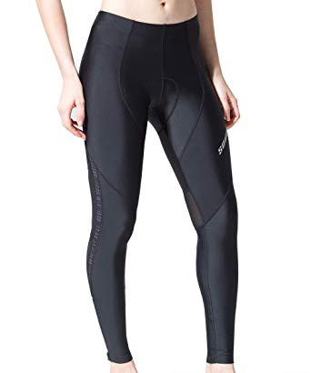 Souke Sports Women's Cycling Pants 3D Padded Bike Long Tights for Fall Spring