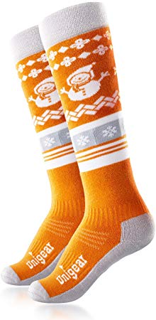 Unigear Kids Ski Socks, Merino Wool Warm and Soft Winter Socks, Over The Calf, Skiing Snowboarding Biking for Boys and Girls