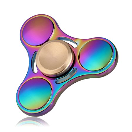 Finseng Metal Tri Fidget Hand Spinner EDC Focus Toy High Speed Stainless Steel Bearing Precision Titanium Alloy for an Average 5-7 Min Spin