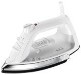 Sunbeam Classic 1200 Watt Mid-size Anti-Drip Non-Stick Soleplate Iron with Shot of SteamVertical Shot feature and 8 360-degree Swivel Cord WhiteClear GCSBCL-317-000