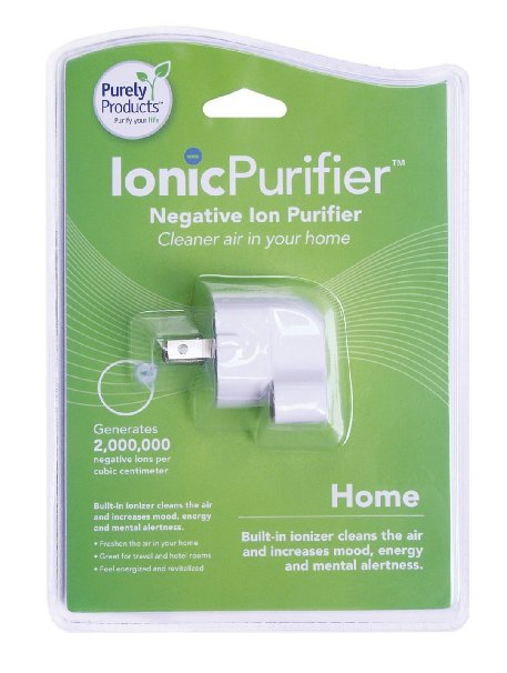 Purely Products Ionic Purifier Negative Ion Generator for Home and Office White