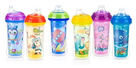 Nuby No-Spill Insulated Sipper with Spout, 9 Ounce, Colors May Vary