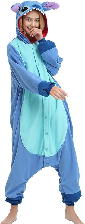 Stitch Onesie Costume for Adult Women, Men and Teens.