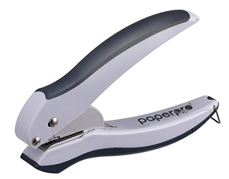 PaperPro inLIGHT Reduced Effort One-Hole Punch, Gray, Blue (2402)