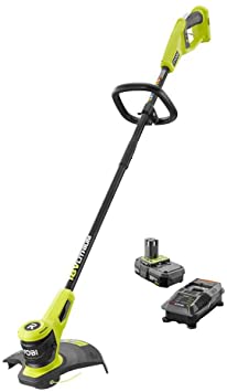 RYOBI RENEWED ONE  18-Volt Lithium-Ion Electric Cordless String Trimmer 2.0 Ah Battery and Charger Included