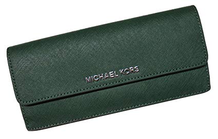 Michael Kors Jet Set Travel Flat Two Tone Leather Wallet