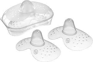 MAM Bouts de sein – Lot de 2 bouts de sein en silicone (taille M, 20 mm) – Accessoire spécial allaitement doux comme la peau avec boîte de stérilisation