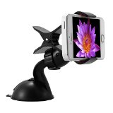 LLUNC Adjustable Angles Car Mount Clip Holder for Smartphones Mobile Devices GPS PSP MP4 and More