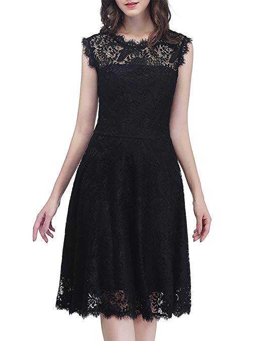 DRESSTELLS Women's Elegant Open Back Lace Cocktail Dress for Special Occasions