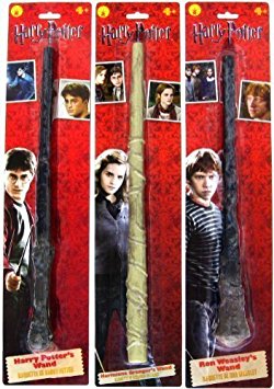 Bundle - 3 items: Harry Potter, Ron Weasley, and Hermione Granger Magic Wands