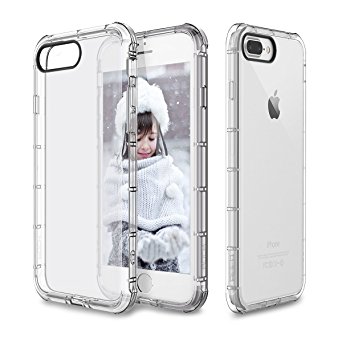 iPhone 7 Case , ROCK® [Fence Series] Soft TPU Gel Case Shockproof Drop Protection Cover Case for Apple iPhone 7 with Air Cushion Technology Features on Edges (Transparent)