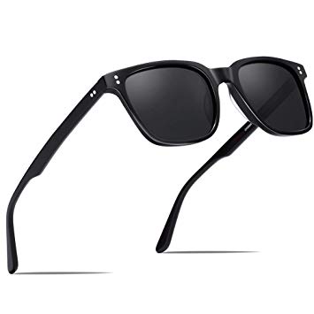 Carfia Chic Retro Polarized Womens Sunglasses UV400 Protection Hand-Polished Acetate Frame