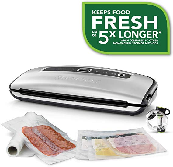 FoodSaver Food Vacuum Sealer System with Compact Design & Handheld Accessory, Includes Assorted Vacuum Bags, FFS015