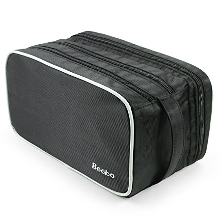 Becko Travel Toiletry Dopp Kit Travel Shaving Grooming Bag with Carry Handle for Men and Women