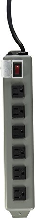 TRIPP LITE UL24RA-15 Waber Industrial Power Strip 6 Right-Angle Outlets 15' Cord, Locking Switch Cover