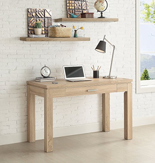 Whalen Furniture Tustin Parson Desk, Natural Oak