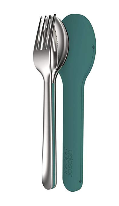 Joseph Joseph GoEat Space Saving Stainless Steel Cutlery Set, Teal