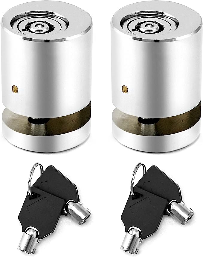 QWORK Disc Brake Lock, 2 Pack Bicycle Safety Anti-Theft Locks, Mini Motorbike Disc Brake Locks, for Motorcycle, Road Cycle, Mountain Bike