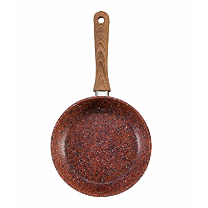 JML Copper Stone Frying Pan Non-Stick & Hard Wearing with Wood Effect Handle 20cm