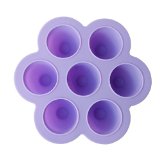 BABY BITES Baby Food Storage Container - Amazons Premium Quality Silicone Freezer Tray with Sturdy Lid Purple