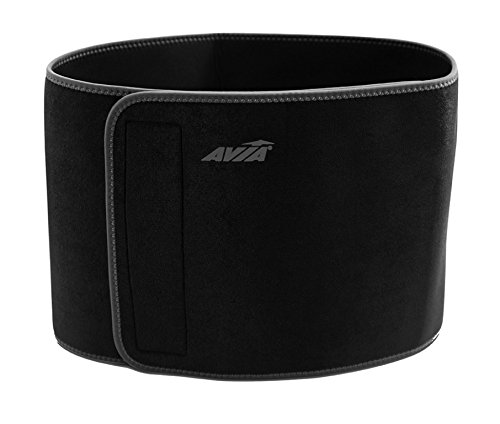 Avia Men's Waist Trimming, Body Toning, Lower Back Supportive Slimming Belt - Black