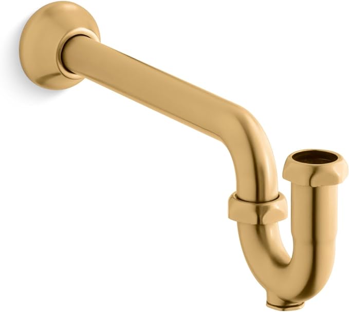 Kohler 9018-2MB K-9018-2MB Adjustable P-Trap with Long Tubing Outlet, x 1 1/4", Vibrant Brushed Moderne Brass