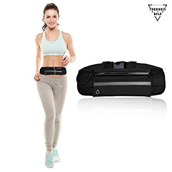 Forbidden Road Sport Running Belt (5 Color, 3 Pockets) Waterproof Fanny Pack Fitness Gear Running Waist Pack / Bag For Iphone 7 / 6s / 6 & Iphone 7 / 6s / 6 Plus and Samsung Phone Smartphone Accessory