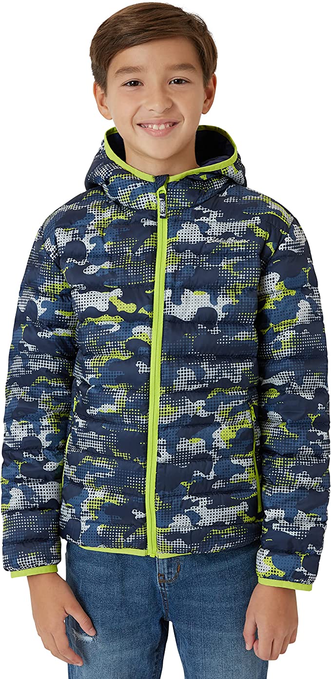 Eddie Bauer Kids' Jacket – CirrusLite Weather Resistant Insulated Quilted Bubble Puffer Coat for Boys and Girls (3-16)