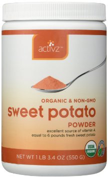 Organic Whole Food Sweet Potato Powder by Activz 550 Gram container