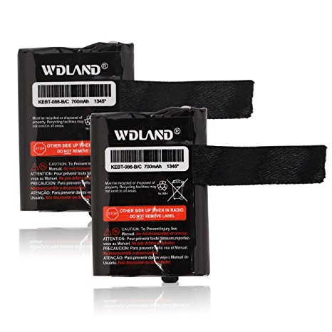 WDLAND 3.6V 700mah Nickel Metal Hydride Two-way Radio Rechargeable Battery Pack for Motorola GMRS/FRS Motorola M53617 / 53617, KEBT-086-A, KEBT-086-B, KEBT-086-C, KEBT-086-D (Pack of 2)
