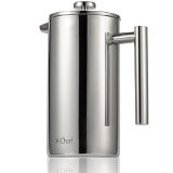 French Press 1000ml Stainless Steel French Press Coffee and Espresso Tea Maker - 34oz Best Gift for Coffee Lover