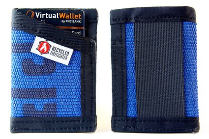 Money Clip Wallet - "Decommissioned Fire Hose" - Recycled   Made in USA   Minimalist   Front Pocket - Unique wallets for Men