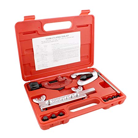 ABN Double Flaring Kit with Tubing Bender (Flare Tool) and Pipe Cutter (1/8” to 1-1/8” Inch / 3-30mm) – Flare Kit