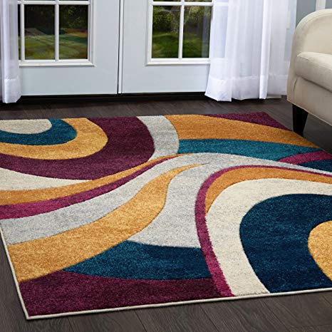 Home Dynamix Tribeca Slade 5'2" x7'2 Area Rug Multi-Colored/Purple