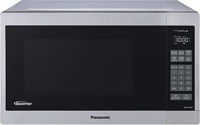 Panasonic NNSC669S Mid Size Genius Inverter 1200 W High Power Microwave Oven, Stainless Steel