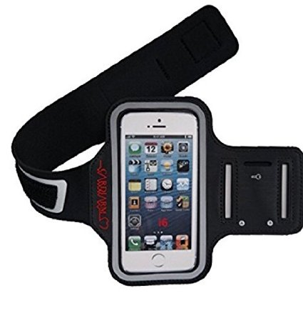 Lifetime Warranty Exclusive Cardiarm Running iPhone 6S | 6 Sports Workout Armband | Also Fits iPhone 5/5S/5C, Galaxy S4   Key Holder, Water Resistant