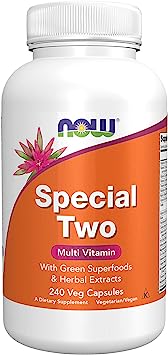 NOW Supplements, Special Two with Green Superfoods & Herbal Extracts, 240 Veg Capsules