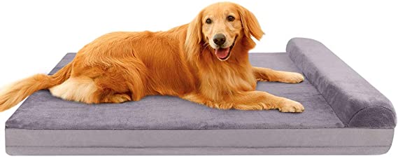 JoicyCo Dog Bed Crate Mat Dog Beds for Large Dogs Pet Beds Furniture Foam Cushion Sofa Anti-Slip Bottom Mattress with Washable Cover