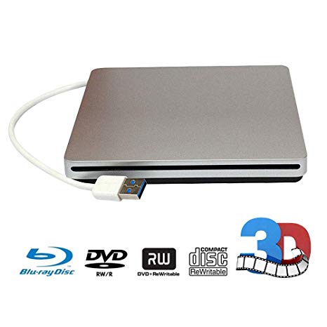 External Blu-ray DVD Drive USB Portable 3D Blu-ray（BD） CD Player USB3.0 CD/DVD-RAM/BD-ROM Superdrive CD /- RW Burner Rewriter/Reader for PC Computer
